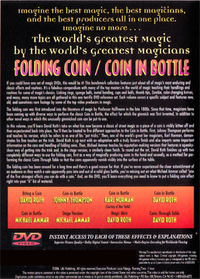 Folding Coin - Coin In Bottle (World&#039;s Greatest Magic) - DVD