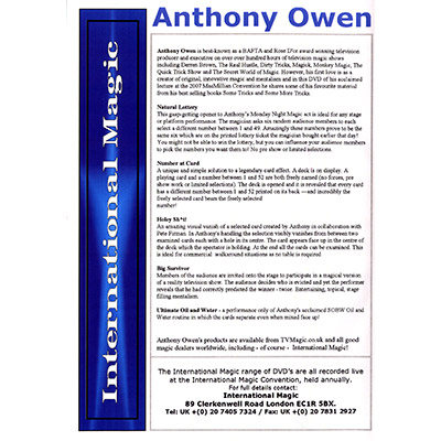 Anthony Owen Lecture by International Magic - DVD