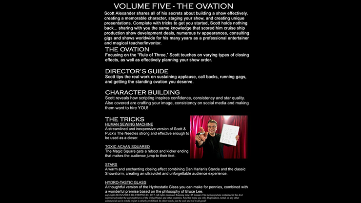 Standing Up On Stage Volume 5 The Ovation by Scott Alexander - DVD