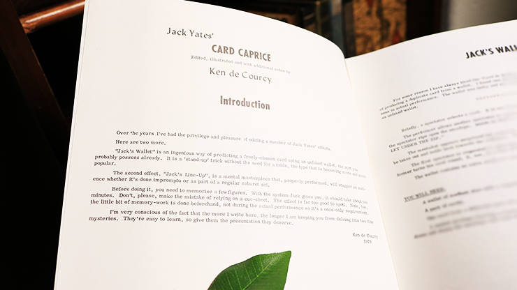 Jack Yates&#039; Card Caprice by Ken de Courcy - Book