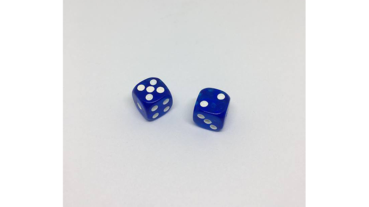 Dice Without Two CLEAR BLUE (2 Dice Set) by Nahuel Olivera Magic and Aton Games - Trick