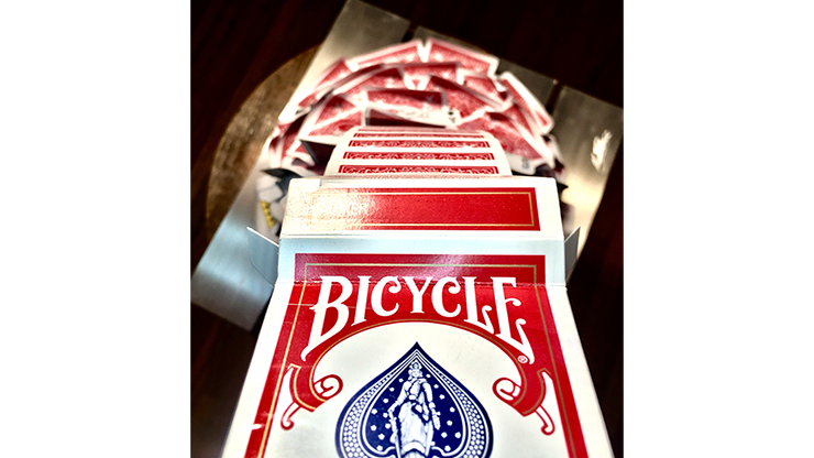 Special Edition Cascading Cards Bicycle Rider Back (Red) by Keith O&#039;Brien - Trick
