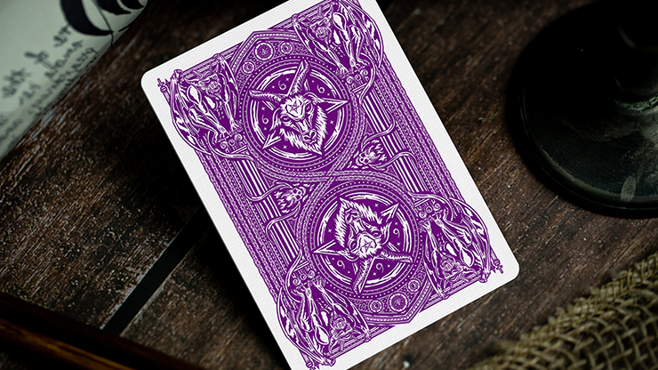 666 Purple Playing Cards by Riffle Shuffle