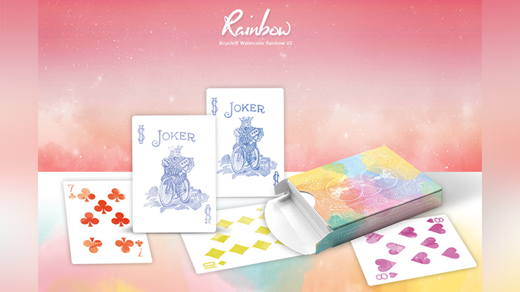 Bicycle Rainbow (Peach) Playing Cards by TCC
