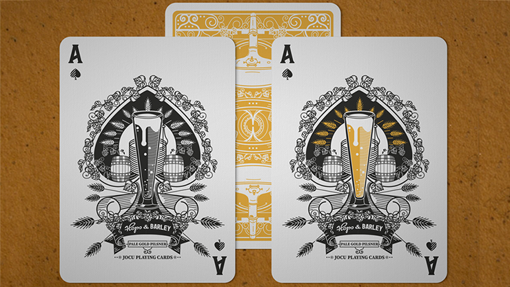Hops &amp; Barley (Pale Gold Pilsner) Playing Cards by JOCU Playing Cards