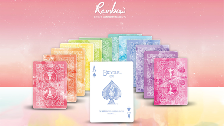 Bicycle Rainbow (Peach) Playing Cards by TCC