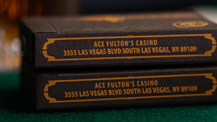 ACE FULTON&#039;S 10 YEAR ANNIVERSARY TOBACCO BROWN PLAYING CARDS