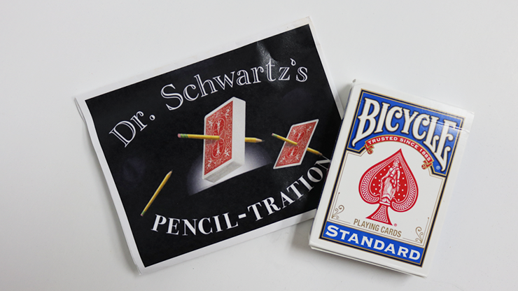 Dr. Schwartz&#039;s Pencil-Tration (Gimmicks and Online Instructions) by Martin Schwartz - Trick (Deck color may vary)