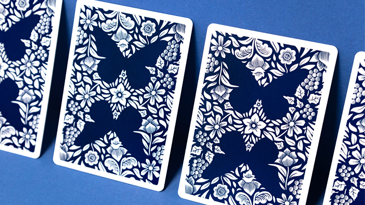 Butterfly Worker Marked Playing Cards (Blue) by Ondrej Psenicka