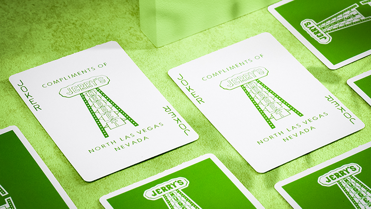 Jerry&#039;s Nugget Monotone (Metallic Green) Playing Cards
