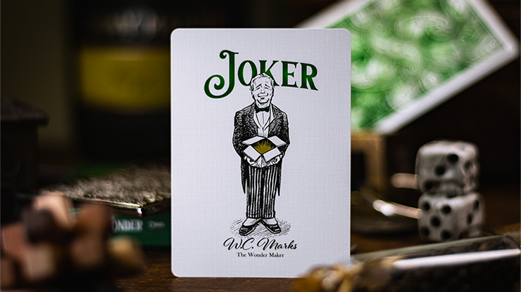 Emerald Wonder (Green Gilded) Playing Cards