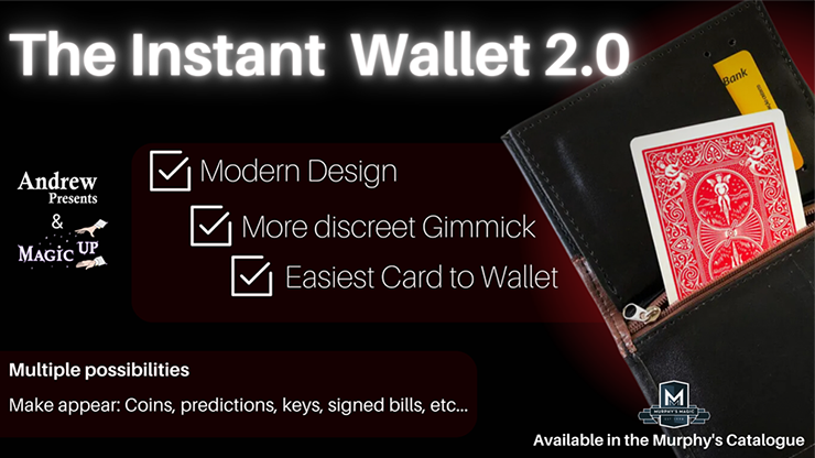 INSTA WALLET 2.0 (Red) by Iriart Magic Presented by Andrew and Magic UP