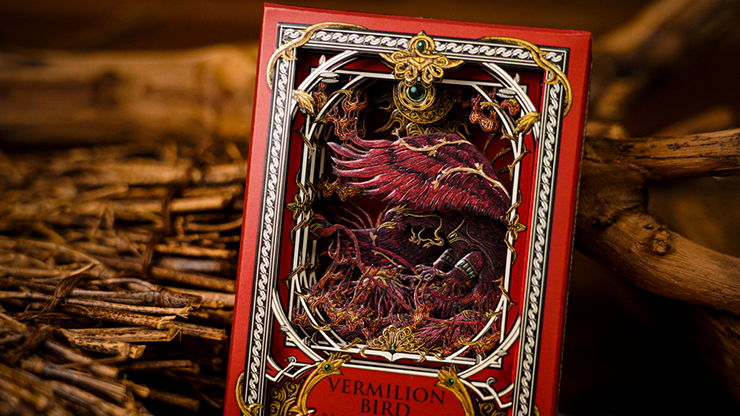 Vermilion Bird Deluxe Wooden Box Set by Ark Playing Cards